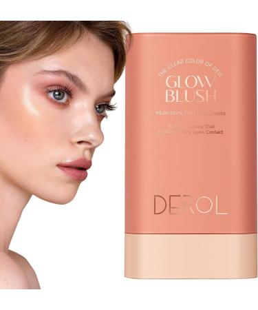 Cream Blushes Stick | Blushes Stick for Cheeks - Rotating Design Makeup Blushes Stick Waterproof Long Lasting Cheek Tint For Women Girls Mature Skin Rowces 02 - Buy Online on GoSupps.com