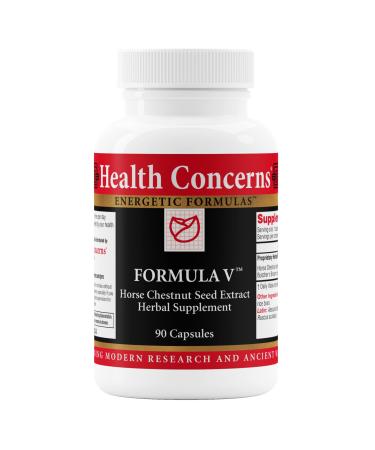 Health Concerns Formula V Blood Flow & Circulation Support Supplement Vein Health for Swelling Leg Cramps Varicose Veins Inflammation & Heavy Legs Chinese Herbal Formula 90 Capsules 1 Count (Pack of 90)