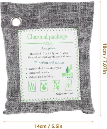 Frcolor 3ST Coal Bag - Air Purification & Odor Absorber for Shoes & Home Storage - Activated Carbon Freshness - Buy Online on GoSupps.com