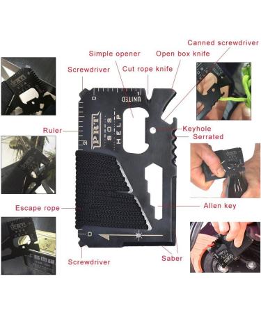 XUANLAN Emergency Survival Kit 13-in-1 with Bracelet, Fire Starter, Whistle, Cutter - Outdoor Gear Tool for Camping and Hiking - Buy Online on GoSupps.com