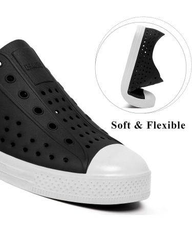 SAGUARO Lightweight Garden Clogs Water Shoes - Black/White - Size 9.5 Women/7.5 Men - Buy Online on GoSupps.com