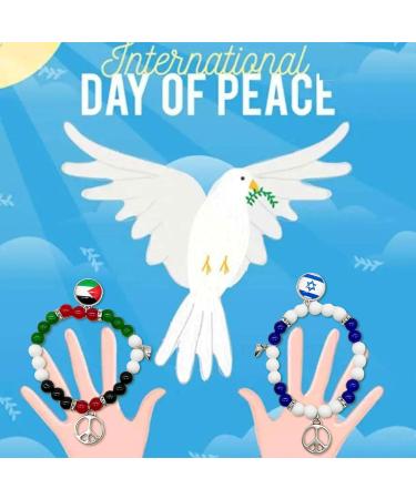 Oralgos Adjustable Friendship Bracelets Set - ISR PLE Flags Smooth Rainbow Beads Perfect Hand Chains for Women & Girls | Colors Available - Buy Online on GoSupps.com