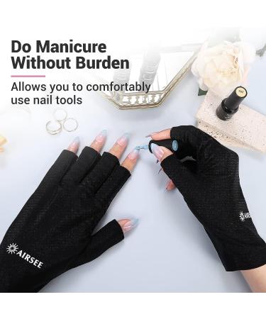 AIRSEE Anti UV Gloves - UPF50+ UV Protection for Manicures and Nail Art - Buy Online on GoSupps.com