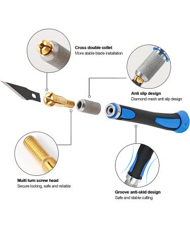 EHDIS Precision Hobby Knife Set Utility Craft Knife Kit with 10PCS Blades for Art  Working-Stencil  Scoring  Scrapbooking  Architecture Modeling  Crafting  Precision Knife-Blue - Buy Online on GoSupps.com