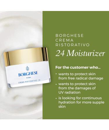 Borghese Crema Ristorativo - 24 Hour Continuous Hydration Moisturizer 1 oz | International Shipping Available - Buy Online on GoSupps.com