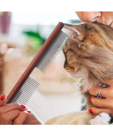 Scalp Comb for Dandruff Removal Stainless Steel Dandruff Removal Comb Dog Flea Comb | Lice Brush Comb with Wood Handle Fine Tooth Dandruff Remover for Home Shops - Buy Online on GoSupps.com