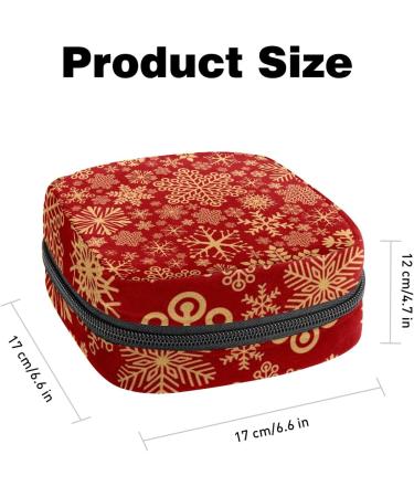 Christmas Snowflakes Menstrual Cup Pouch - Portable Storage Bag for Feminine Hygiene Products (Color 10) - Buy Online on GoSupps.com