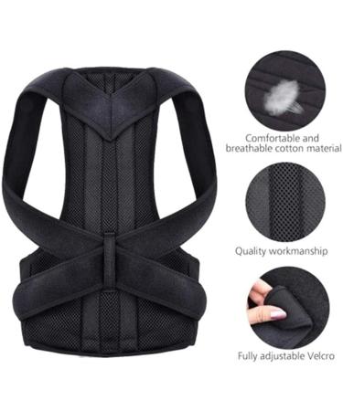 Posture for and Men Back Correction Waistcoat Therapy-Belt Belt Waist Brace Adjustable Support Kyphosis Humpback Black Small - Buy Online on GoSupps.com