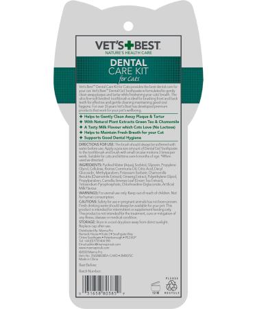 Vet's Best Cat Toothpaste - Dental Care Gel Kit for Fresh Breath & Teeth Cleaning | 140g - Buy Online on GoSupps.com