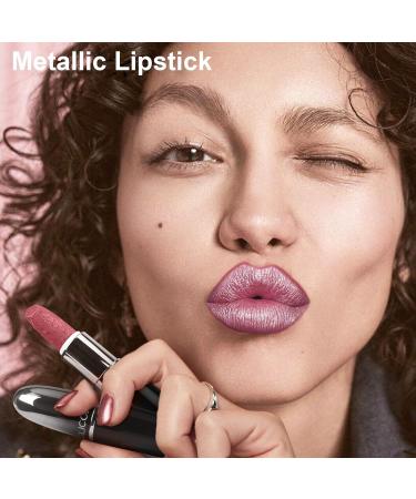 Buy Shiny Metallic Lipstick | High Pigment Long Lasting Waterproof Glitter | Soft Velvet Glow & Moisturizing Formula for Women - Fast International Shipping - Buy Online on GoSupps.com