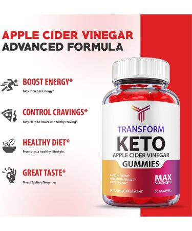 Transform Keto ACV Gummies - Vegan Formula for Advanced Weight Loss | 60 Gummies - Buy Online on GoSupps.com