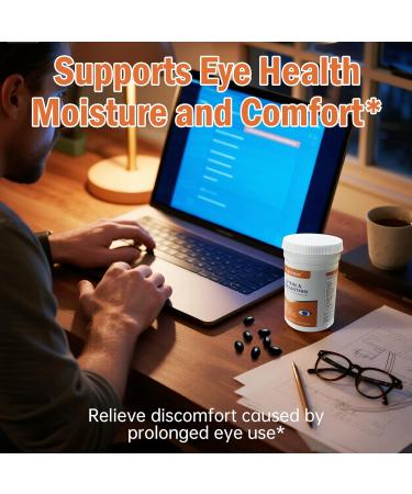 Natener 14 in 1 Eye Vitamins 25mg Lutein 5mg Zeaxanthin 24mg Astaxanthin 800mg Omega-3 & 100mg L-Theanine Supports Eye Health Moisture and Comfort* - Buy Online on GoSupps.com