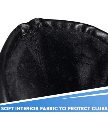 Premium Magnetic Leather Golf Club Head Covers Set | Embroidered Labels | Fits Irons and Wedges 4-Lw | Set of 10 - Buy Online on GoSupps.com