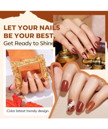 Modelones Fall Winter Glitter Nail Polish Set - 6 Quick Dry Colors for DIY Nail Art & Home Salon - Perfect Gift for Women & Moms - Buy Online on GoSupps.com