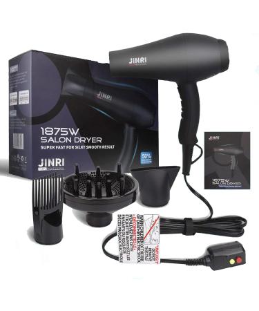 Professional Salon Hair Dryer | Ionic Lightweight Quiet Blow Dryer with Diffuser Concentrator & Comb for Curly Hair - International Shipping Available - Buy Online on GoSupps.com