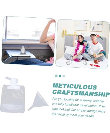 Beaupretty 1 Set Liquid Storage Bag Squeeze Station Pouches Plastic Travel Pouches for Shampoo Travel Body wash Toiletries Dispenser Lotion Bag White Stand up Cosmetic Bag The pet Clamshell 8X7.5X2CM White - Buy Online on GoSupps.com