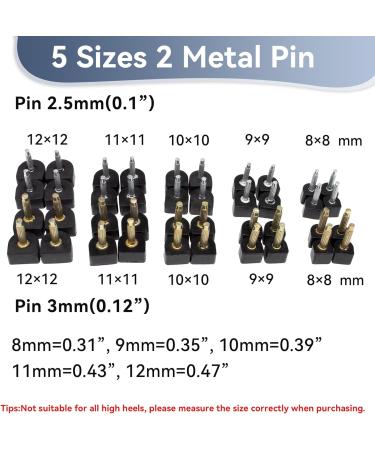 High Heel Tips Replacement Caps - 20 Pairs Shoe Repair Kit for Women | U Shape Heel Inserts | 5 Sizes Available (Black - Buy Online on GoSupps.com