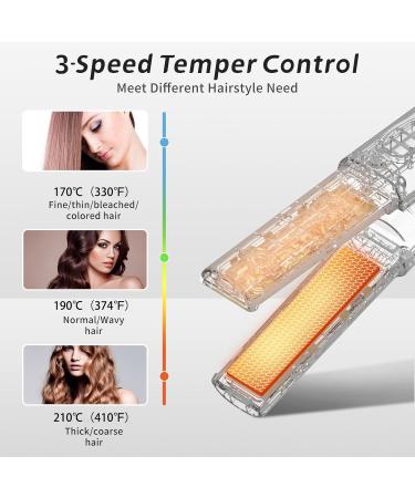 Buy Cordless Hair Straightener - 2-in-1 Titanium Plates Curler & Straightener Portable & Rechargeable for Travel - Fast Heat 3 Temp Settings - Buy Online on GoSupps.com