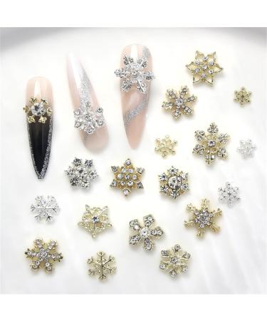 Stand Out With 10pcs 3D Art Alloy Snowflake Embellishments Fashionable Decorations X1231 - Buy Online on GoSupps.com