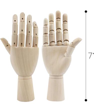 AUEAR 7 Inch Wooden Hand Mannequin for Drawing, Sculpting, and Display - Buy Online on GoSupps.com