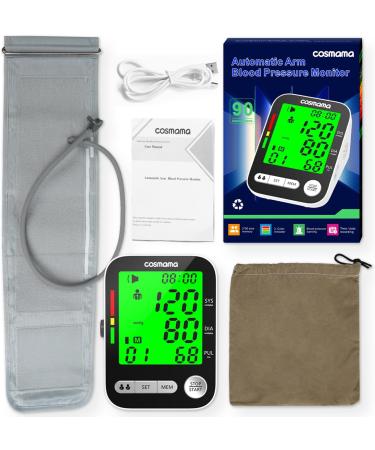 Automatic Blood Pressure Monitor for Home Use | Rechargeable Digital BP Machine with Large Display & Adjustable Arm Cuff - Dual User Modes - Buy Online on GoSupps.com