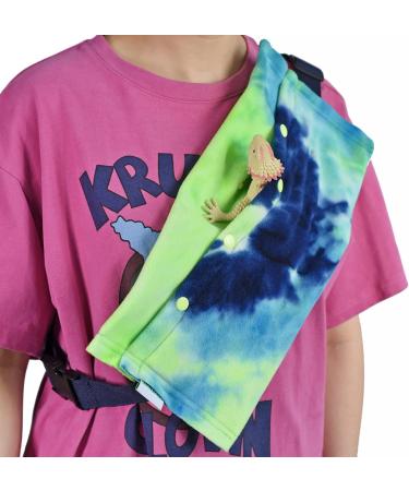 LIKZINWA Adjustable Small Animal Sling Carrier for Bearded Dragons Lizards and Small Reptile (Blue-Green) - Buy Online on GoSupps.com