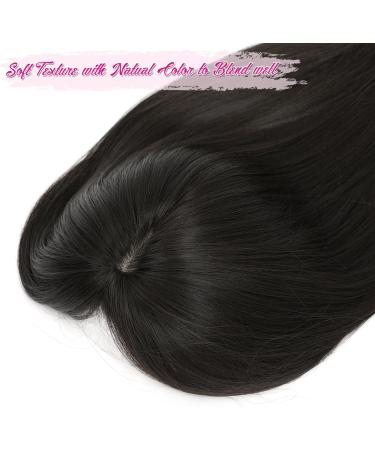 Ms Taj 18 Brown Black Hair Topper - Synthetic Long Layered Clip-in for Women | Add Volume & Conceal Thinning Hair - Buy Online on GoSupps.com