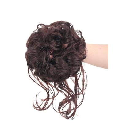 Messy Bun Hair Piece for Women Pieces Curly Chignon Donut Scrunchie for Women Messy Bun Hair Piece Synthetic Tousled Updo Hair Buns Extension Elastic Hair Band Hair Fake Hair Accessories for Women 6A