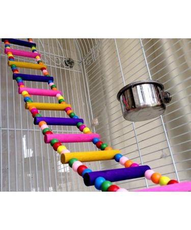 Buy SCSPECIAL VOGELADER: Colorful Flexible Wooden Parrot Swing Bridge for Nymphensittiche - 99 cm 16 Levels Perfect for Climbing & Hanging - International Shipping Available - Buy Online on GoSupps.com