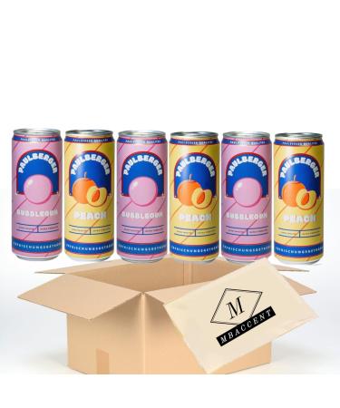 3x Paulberger Limo Limonade Set Crimax Paul Berger ICRIMAX Bubblegum Peach 6 x 330ml incl. 1.50 deposit disposable by Mbaccent + MBACCENT Sticker (Large) 3x Peach 3x Bubblegum - Buy Online on GoSupps.com