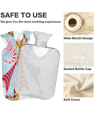 Funny Hot Water Bottle with Soft Fleece Cover | 2L Hot Water Bag for Hot & Cold Compresses - Perfect for Cozy Comfort - Buy Online on GoSupps.com
