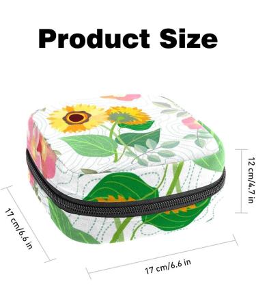 Period Bag Sanitary Napkin Storage Pouch - Autumn Roses & Sunflower Color - Buy Online on GoSupps.com