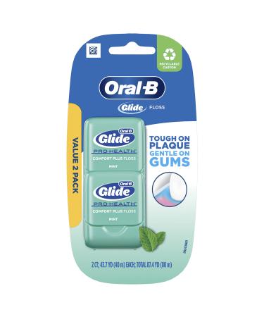 Oral-B Glide Pro-Health Comfort Plus Dental Floss Extra Soft Value 2 Pack (40m Each) 40 m (Pack of 2) Older Version