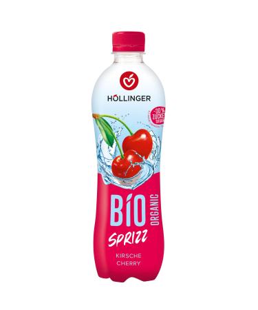 H LLINGER Bio Spritz Kirsche Boisson P tillante V g talienne Sans Sucre Ajout Bouteille PET 500ml Saveur Cerise (Lot de 6) Pack of 6