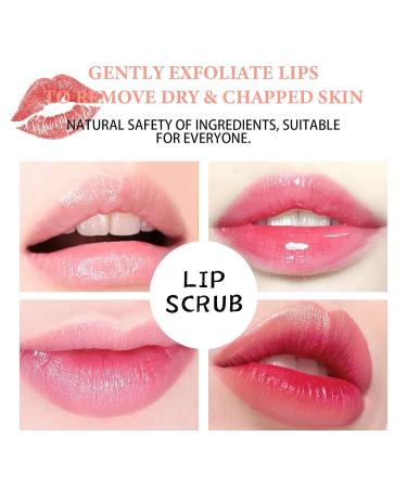 Peach Lip Scrub Moisturizing Exfoliating Treatment for Dry Chapped Lips Natural Ingredients with Jojoba Oil Vitamin E 30g with Applicator - Buy Online on GoSupps.com