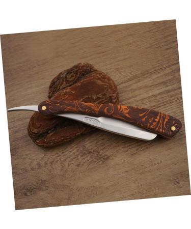 Frcolor Stainless Steel Razor Holder - Durable Folding Blade & Hairdressing Tool for Men | Scratch-Resistant Wood Design - Buy Online on GoSupps.com