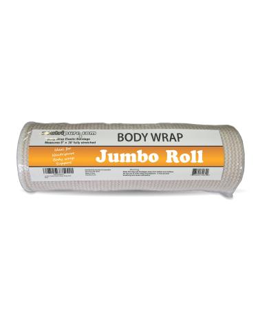 Neutripure Elastic Stretch Body Wrap - Bandage with Velco - 8 Inch Wide Jumbo Roll for Stomach