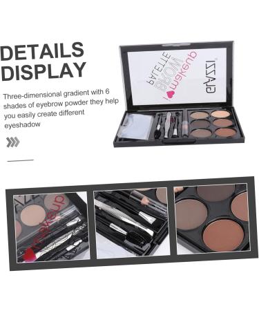 MAGICLULU 1 Set Eyebrow Powder Set Glitter Makeup Pigmented Matte Cosmetic Supply Eyebrow Stickers Brush - Buy Online on GoSupps.com