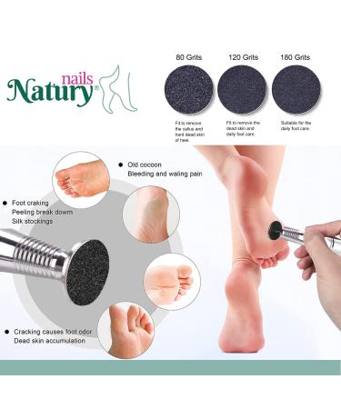 Natury Nails Podo Disc Replacement Grinding Wheels - 100 Pieces 25mm Thickness Rough Grain for Pedicure & Corn al Removal | Nail Miller Attachment - Buy Online on GoSupps.com