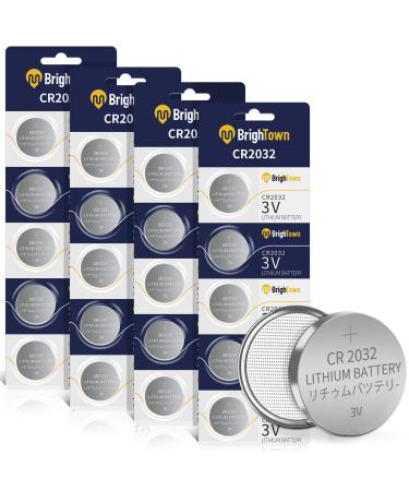 20 Count CR2032 Lithium Coin Cell Battery, 3V Blister Packed CR2032 Button Battery for Small Devices, Long Lasting Power, 8-Year Storage Shelf Life, Child Secure Packaging, Pack of 20 20 counts