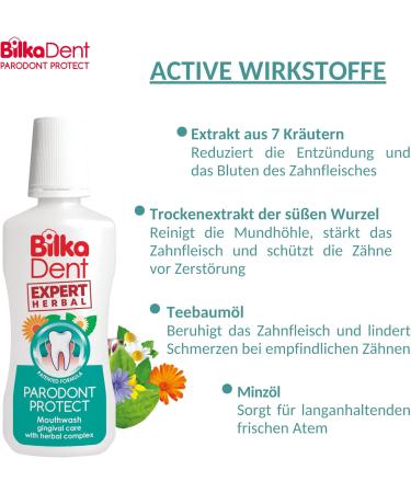 BilkaDent Expert Herbal Parodont Protect Mouthwash | Gum Care with Herbal Complex - 75ml - Buy Online on GoSupps.com