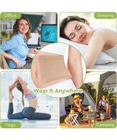 20pcs Organic Cotton Castor Oil Pack Wraps | Self-Adhesive Anti-Leak Portable | No Wash | Perfect for International Shipping - Buy Online on GoSupps.com