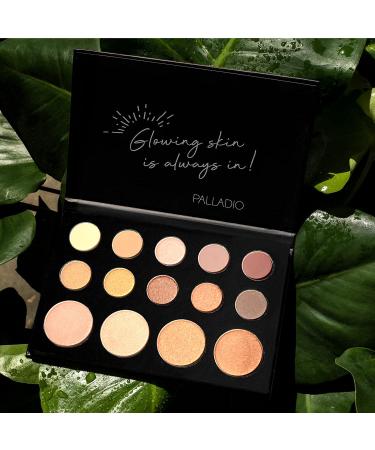 Palladio Sun-Kissed Mirage Eyeshadow Highlighter Palette - Matte & Shimmer Finishes for a Warm Flawless Look | 14 Highly Pigmented Colors for All Day Wear (SUN-KISSED) - Summer 2019 - Buy Online on GoSupps.com