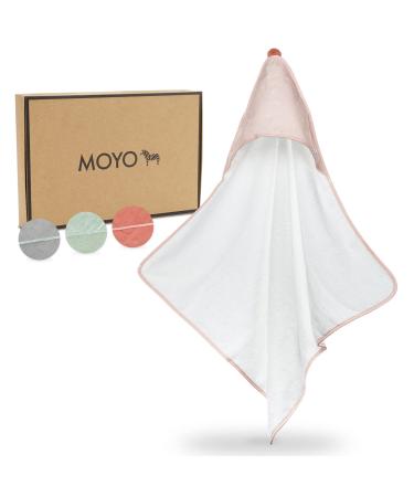 Moyo hooded towel in white-ros i 75x75cm i toddler & baby bathing poncho made of 100% frote cotton i baby towel with hooded baby bath towel i washable hooded towel baby white hood
