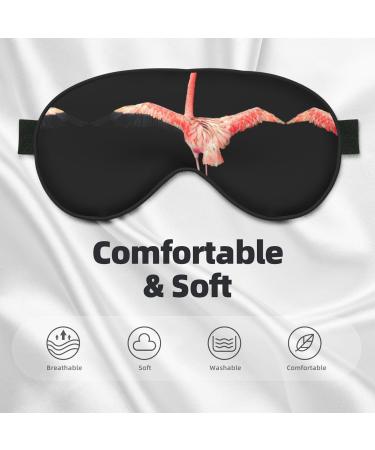 Flamingo1 Print Unisex Sleep Eye Mask | Soft Comfort Eye Shade for Travel Yoga & Shift Work - Buy Online on GoSupps.com