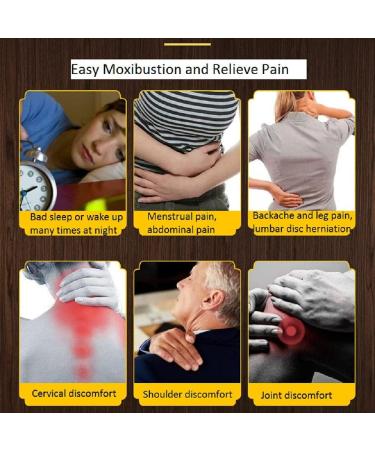 Pure Moxibustion Set - 10 Year Purity, 60:1 Ratio, 54 Rolls Sticks, Portable Smokeless Mugwort Moxa Box, Acupoint Map - 57 Piece Set - Buy Online on GoSupps.com