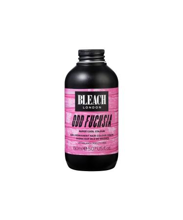 BLEACH LONDON Odd Fuchsia Semi-Permanent Hair Colour Cream - Vibrant Pink Vegan Temporary Hair Dye 166g