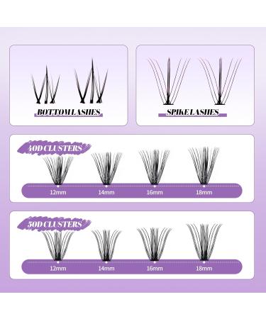 DIY Lash Extension Kit - Multi-Type Lash Clusters & Bottom Lashes | 20/30/40/50D 12-18mm | Complete Volume Lashes Set with Bond Seal & Applicator - Buy Online on GoSupps.com