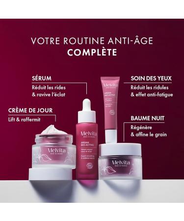 Melvita - Sculpting Serum Anti-Aging and Radiance Argan Bio Active - 99% Natural Care - Certified Organic - Nourishes Smooths Wrinkles and Revives Radiance - High Efficiency - Youth Skin Care - 30 ml - Buy Online on GoSupps.com
