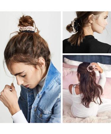Uni-Fine Shop Satin Hair Ties for Women - Small Scrunchies Elastic Ponytail Holders 6 Colors Hair Jewelry for Girls - Buy Online on GoSupps.com